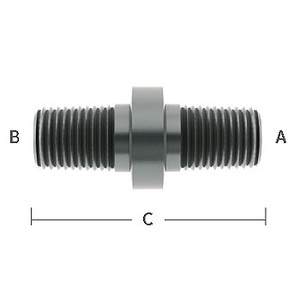 1/4 in. NPT x 1/4 in. NPT Straight Adapter Stainless Steel Beverage Fitting