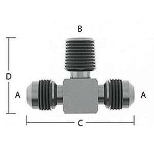 3/8 in. Male Flare x 1/2 in. MNPT Adapter Tee Stainless Steel Beverage Fitting