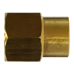 3/8 in. x 1/4 in. Reducing Coupling, FIP x FIP, NPTF Threads, Up to 1200 PSI, SAE# 130138, Brass, Pipe Fitting