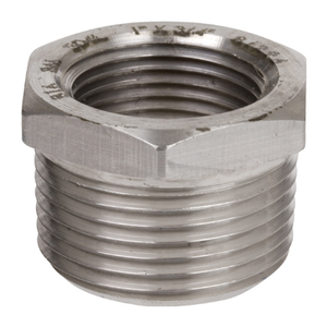 3/4 in. x 1/4 in. Threaded NPT Hex Bushing 304/304L 3000LB Stainless Steel Pipe Fitting
