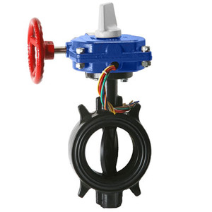 3 in. Ductile Iron Wafer Butterfly Valve with Tamper Switch 300PSI UL/FM Approved - Supervised Closed