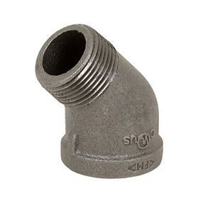 3 in. NPT Threaded 45 Degree Street Elbow - 150# Black Malleable Iron Pipe Fitting - UL/FM