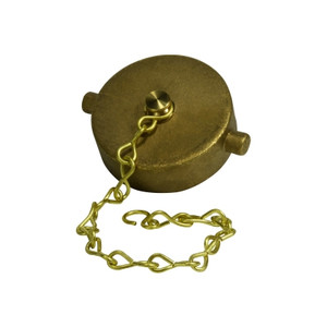 2-1/2 in. NST Hose Cap and Chain -  Brass Fire Hose Fitting