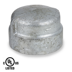 1/4 in. NPT Threaded - Cap - 300# Malleable Iron Galvanized Pipe Fitting - UL Listed