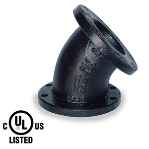 4 in. 45 Degree Elbow - 150 LB Ductile Iron Flanged Pipe Fitting