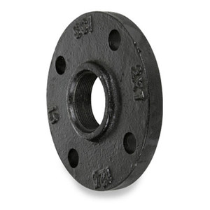 1-1/2 in. NPT Threaded x 6 in. Flange OD - 150# Black Ductile Iron Reducing Companion Flange (AWWA C110 / ASME B16.42)