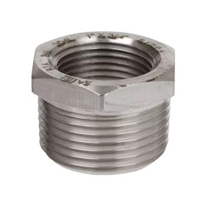1 in. Male x 1/8 in. Female - NPT Threaded - Hex Bushing - 304/304L Stainless Steel - Class 3000# Forged Pipe Fitting