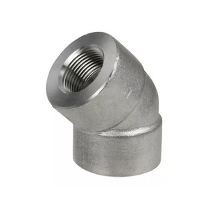 3/4 in. NPT Threaded - 45 Degree Elbow - 316/316L Stainless Steel - Class 3000# Forged Pipe Fitting