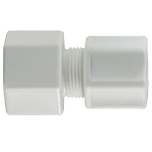 1/2 in. x 3/8 Compression x FIP, Polypropylene Compression Female Connector, FDA & NSF Listed