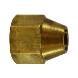 1/2 in. x 3/8 in. UNF Threaded Reducing Short Rod Nut, SAE 45 Degree Flare Brass Fitting