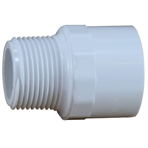 3/4 in. PVC Slip x MIP Adapter, PVC Schedule 40 Pipe Fitting, NSF 61 Certified