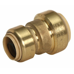 3/4 in. x 1/2 in. Reducing Coupling QuickBite (TM) Push-to-Connect/Press On Fitting, Lead Free Brass (Disconnect Tool Included)