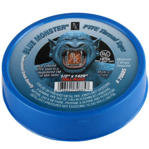 Blue Monster PTFE Thread Seal Tape 1/2 in. x 1429 in. Single Roll