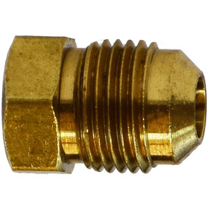 5/8 in. UNF Threaded Flare Plug, SAE 45 Degree Flare Brass Fitting
