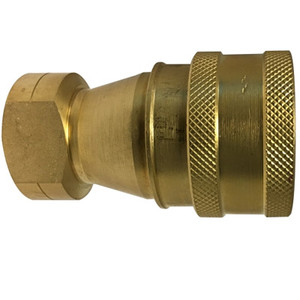 1 in. ISO-B Female Pipe Coupler Quick Disconnect Hydraulic Adapter Brass