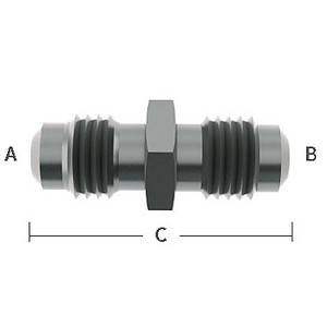 1/4 in. x 3/8 in. (Male Flare to Male Flare) Straight Adapter 303 Stainless Steel Beverage Fitting 1/4 in. x 3/8 in. (Male Flare to Male Flare) Straight Adapter 303 Stainless Steel Beverage Fitting
