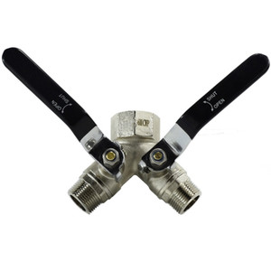 1 in. FIP x 3/4 in. MIP Connection, 600 psi WOG, 3 Way Wye Brass Ball Valve, Full Port, Non-Vented