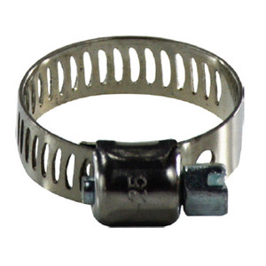 #8 Miniature Worm Gear Hose Clamp, 316 Stainless Steel, 5/16 in. Wide Band Hose Clamps, 325 Series