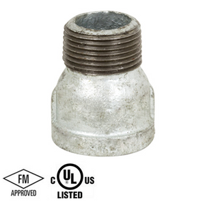 3/4 in. NPT Threaded - Extension Piece - 150# Malleable Iron Galvanized Pipe Fitting - UL/FM