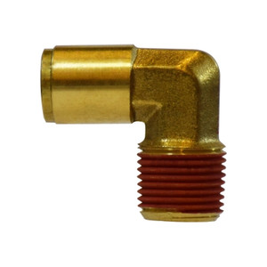 5/32 in. Tube OD x 1/8 in. Male NPTF, Push-In Fixed Male Elbow, Brass Push-to-Connect Tube Fitting