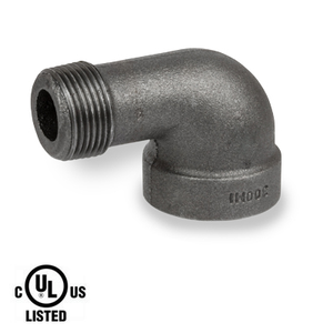 1 in. Black Pipe Fitting 300# Malleable Iron Threaded 90 Degree Street Elbow, UL Listed