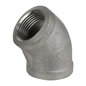 1-1/4 in. NPT Threaded - 45 Degree Elbow - 150# Cast 316 Stainless Steel Pipe Fitting