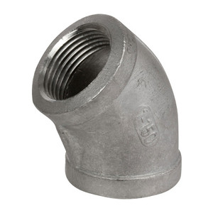 1-1/4 in. NPT Threaded - 45 Degree Elbow - 150# Cast 316 Stainless Steel Pipe Fitting