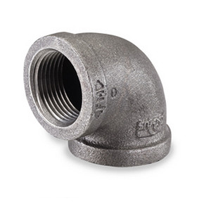 3/8 in. NPT Threaded 90 Degree Elbow - 150# Black Malleable Iron Pipe Fitting - UL/FM