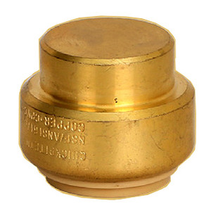 1-1/2 in. Cap QuickBite (TM) Push-to-Connect/Press On Fitting, Lead Free Brass (Disconnect Tool Included)