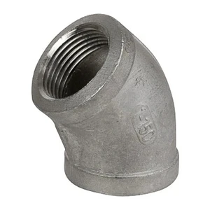 1-1/4 in. NPT Threaded - 45 Degree Elbow - 150# Cast 304 Stainless Steel Pipe Fitting