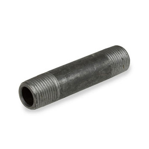 1-1/2 in. NPT x 3 in. Long - Threaded Both Ends (TBE) - Schedule 80 - A53 Black Welded Carbon Steel Pipe Nipple