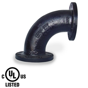 14 in. 90 Degree Long Radius Elbow - 150 LB Ductile Iron Flanged Pipe Fitting