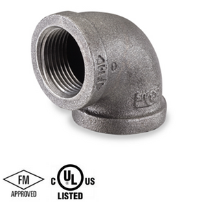 6 in. Black Pipe Fitting 150# Malleable Iron Threaded 90 Degree Elbow, UL/FM