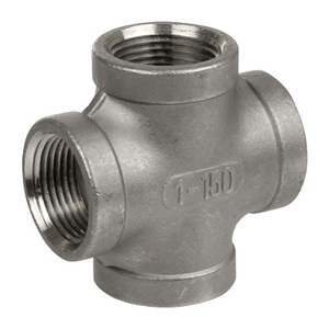 1/2 in. NPT Threaded - Cross - 150# Cast 304 Stainless Steel Pipe Fitting