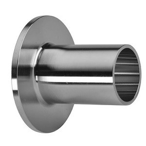 4 in. Type A Stub End (14VB) 304 Stainless Steel Sanitary Tube OD Fitting - Machine Finish
