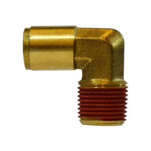 1/4 in. Tube OD x 1/4 in. Male NPTF, Push-In Fixed Male Elbow, Brass Push-to-Connect Tube Fitting