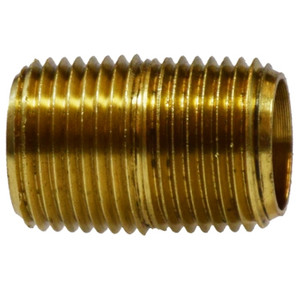 1/8 in. Close Pipe Nipple, NPTF Threads, 1200 PSI Max, Brass, Pipe Nipple