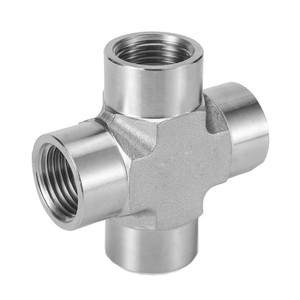 1/2 in. FNPT Threaded - Female Cross - 316 Stainless Steel High Pressure Instrumentation Pipe Fitting (PSIG=5,600)