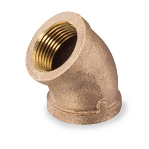 1 in. NPT Threaded 45 Degree Elbow - 125# Lead Free Brass Pipe Fitting