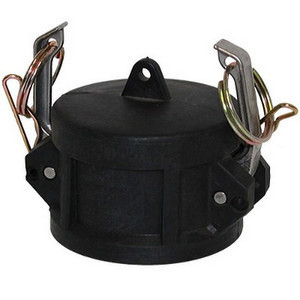 4 in. Type DC Dust Cap Female End Coupler Black Polypropylene Camlock (Cam & Groove)