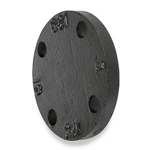 14 in. Blind Flange - Flat Face - (FF) - Black Ductile Iron 150# Blind Pipe Flange - (AWWA C110 / ASME B16.42)