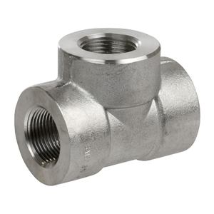 1 in. Threaded NPT Tee 316/316L 3000LB Stainless Steel Pipe Fitting