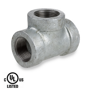 3/4 in. NPT Threaded - Tee - 300# Malleable Iron Galvanized Pipe Fitting - UL Listed