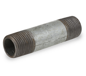 3/4 in. x 8 in. NPT Threaded - Schedule 40 Welded Carbon Steel - Galvanized Pipe Nipple