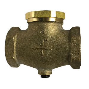 1/2'' In-Line Check Valve, Vertical or Horizontal, Cast Bronze Body, Working Pressure: 250 PSI, Repairable