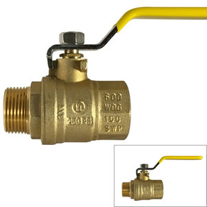 1-1/4 in. 600 WOG, MxF Full Port Brass Ball Valves, Forged Brass