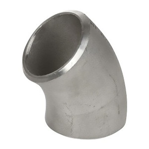 4 in. NPS - 45 Degree Elbow - Schedule 40 Welded - A/SA403 304/304L Stainless Steel Butt Weld Pipe Fitting - B16.9