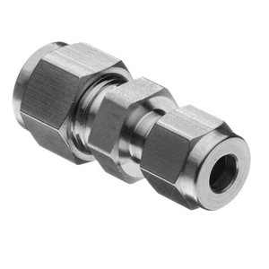 1/2 in. x 3/8 in. Tube O.D. - Reducing Union - Double Ferrule - 316 Stainless Steel Compression Tube Fitting
