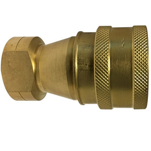 3/4 in. ISO-B Female Pipe Coupler Quick Disconnect Hydraulic Adapter Brass