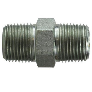 3/4 in. x 1/2 in. NPT Threaded - Hex Nipple - Steel Pipe Fitting (Cr3+ Chrome Plated)